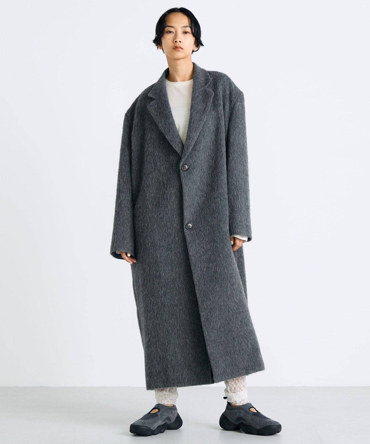 TOMORROWLAND｜アルパカシャギー チェスターコート | Rakuten Fashion