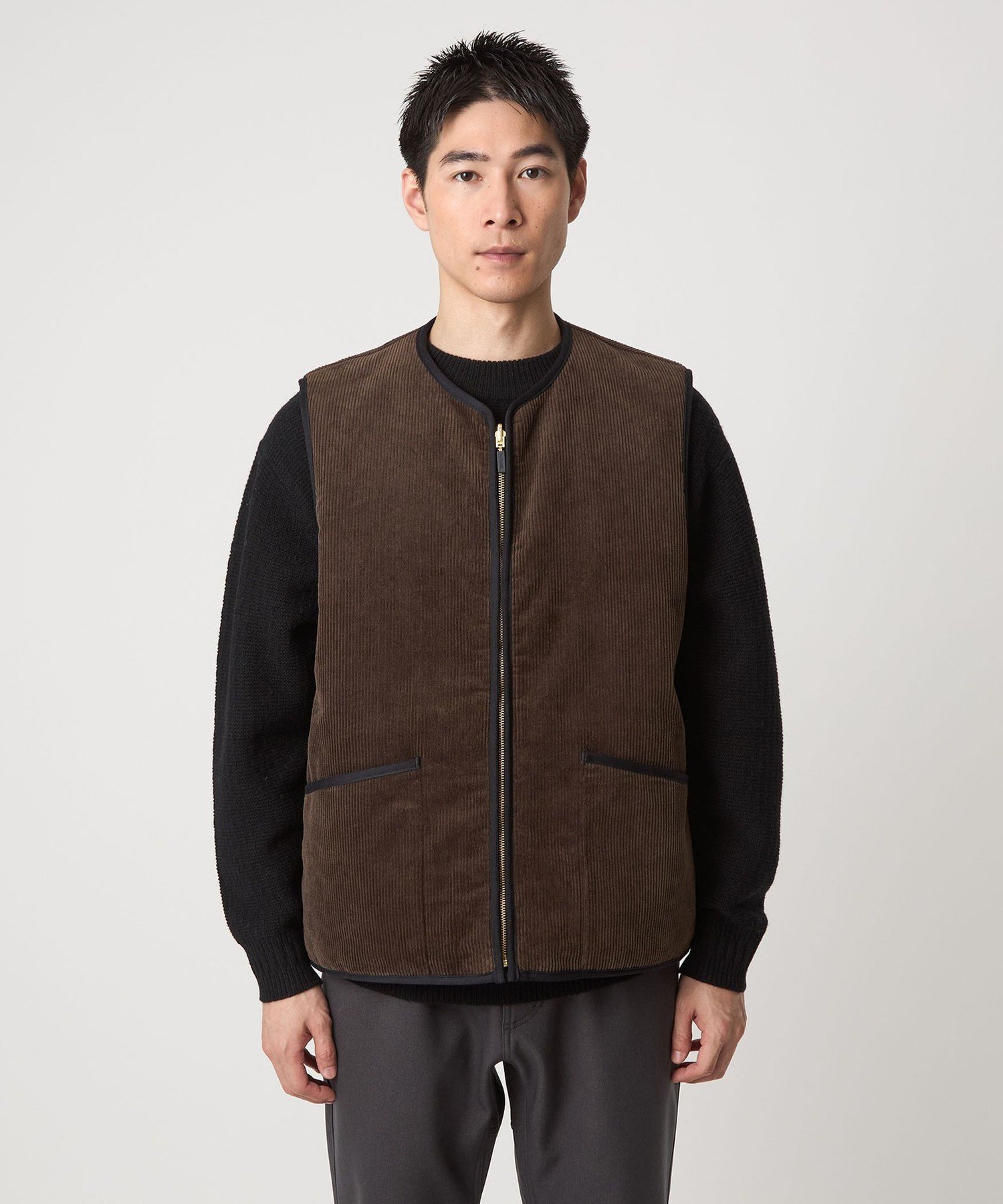 【新品】Barbour リバーシブル フェイクファー コーデュロイ ベスト 別注】＜Barbour＞リバーシブル フェイクファー コーデュロイ ベスト