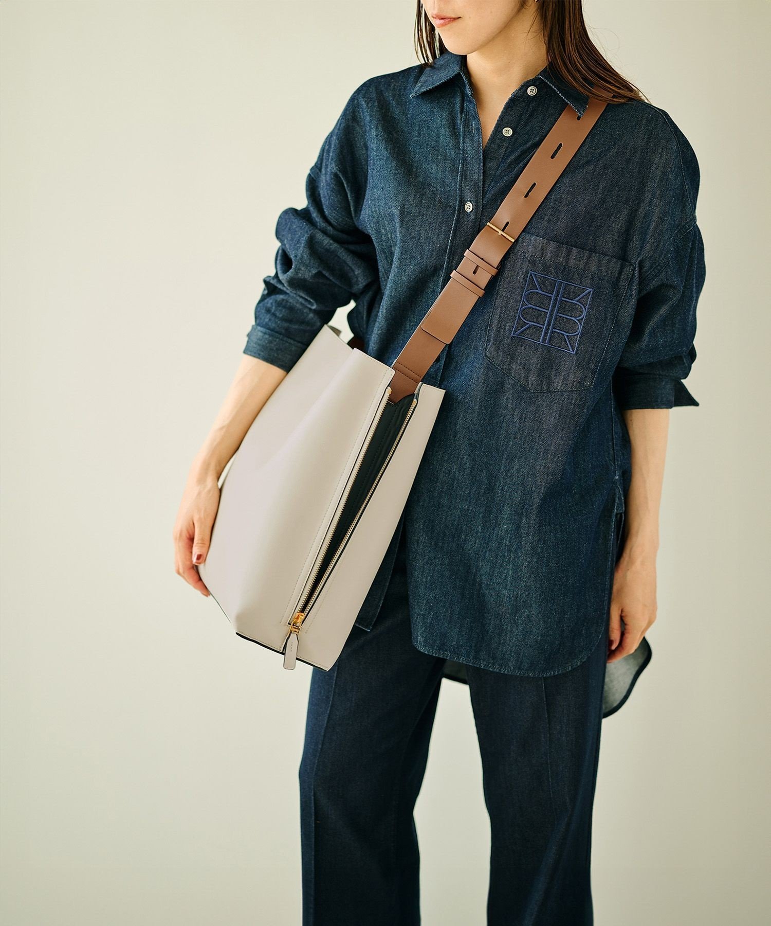 ROPE'｜【A4対応】【通勤】【E'POR】Y BAG Shoulder Large(サイド