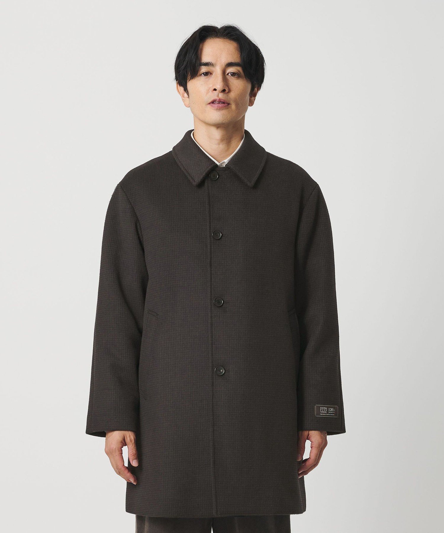 BEAUTY&YOUTH UNITED ARROWS｜120S メルトン チェック バルカラー