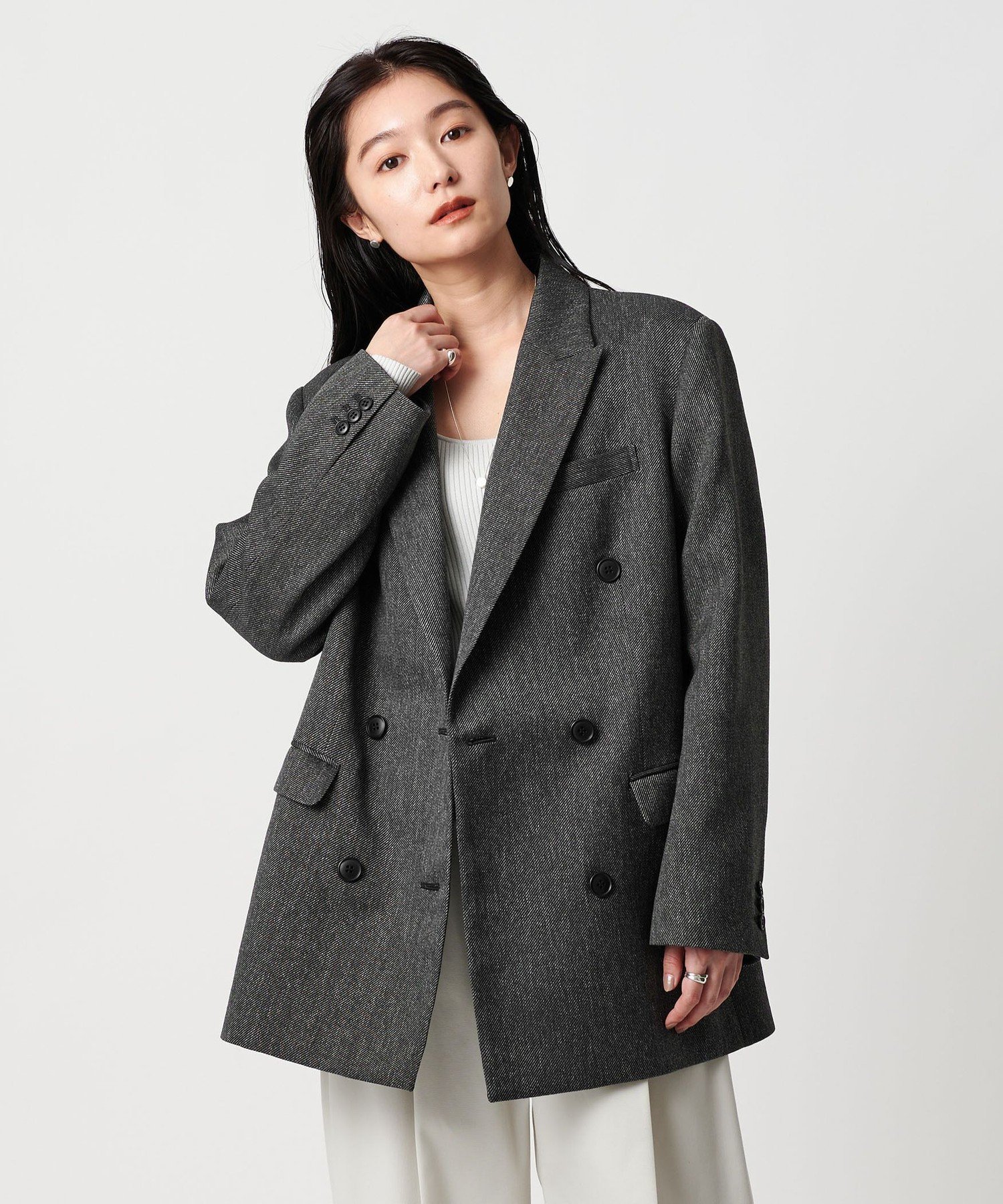 未使用級✨　MARW ユナイテッドアローズ　オーバー ダブル ジャケット グレー UNITED ARROWS｜<MARW UNITED ARROWS>オーバー ダブル ジャケット