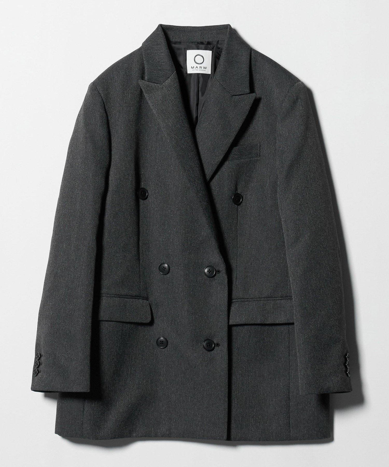 未使用級✨　MARW ユナイテッドアローズ　オーバー ダブル ジャケット グレー UNITED ARROWS｜<MARW UNITED ARROWS>オーバー ダブル ジャケット