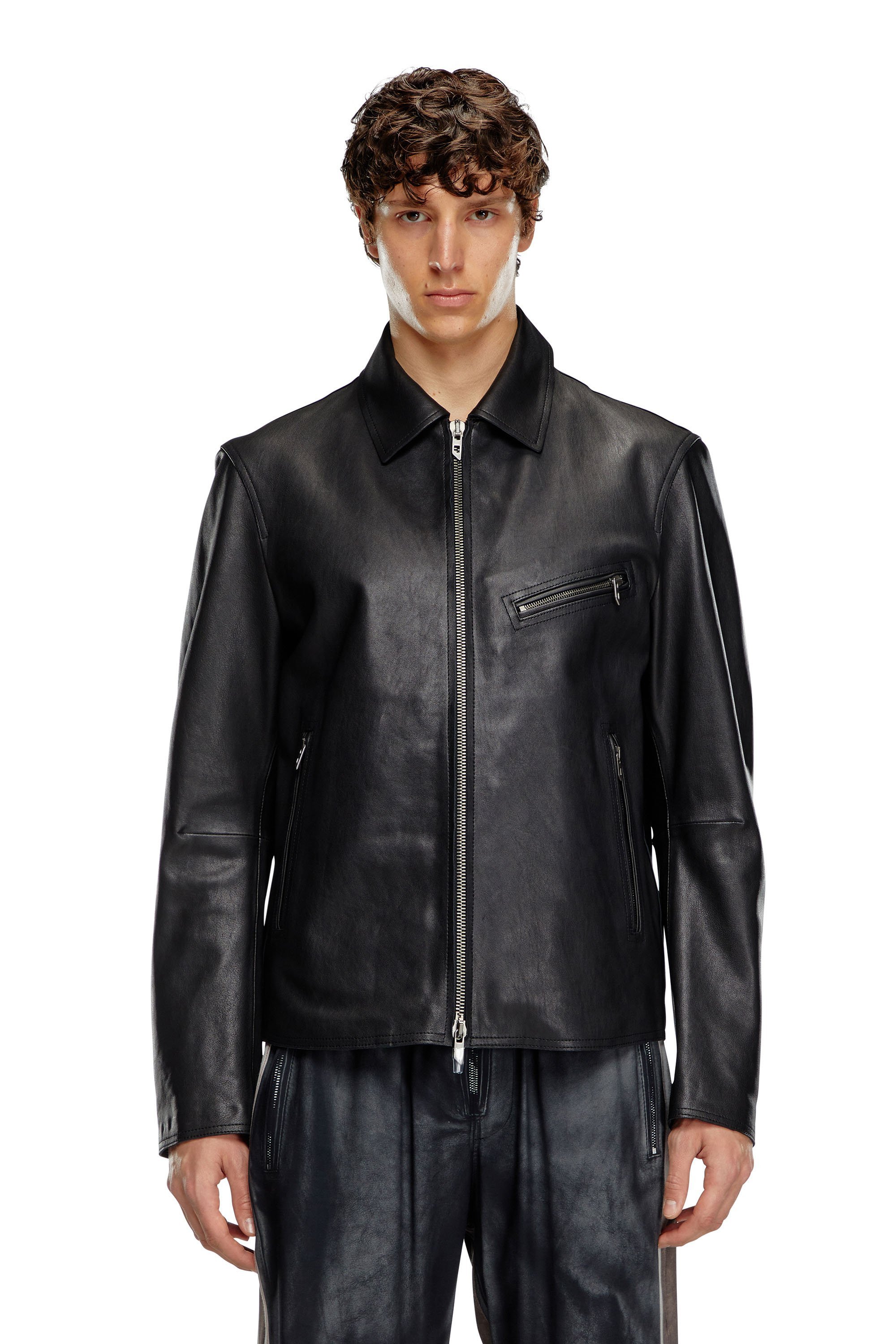 DIESEL｜メンズ レザージャケット L-KORN-A | Rakuten Fashion(楽天