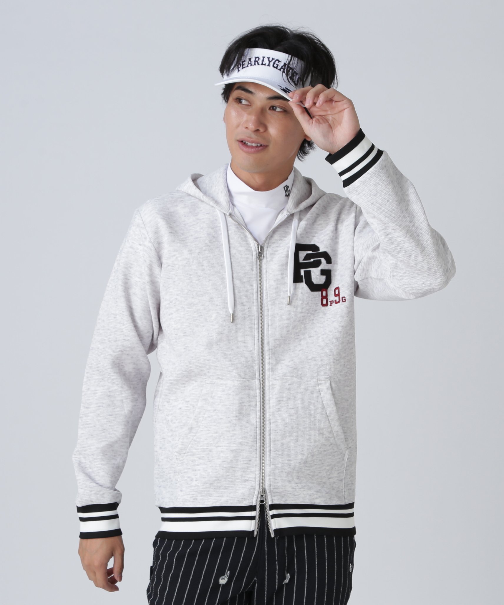 PEARLY GATES｜Peダンボールワッフルフルジップフーディ | Rakuten