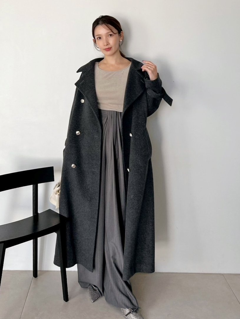 SNIDEL｜ウールカシミヤスタンドカラーコート【カンヘウォン着用