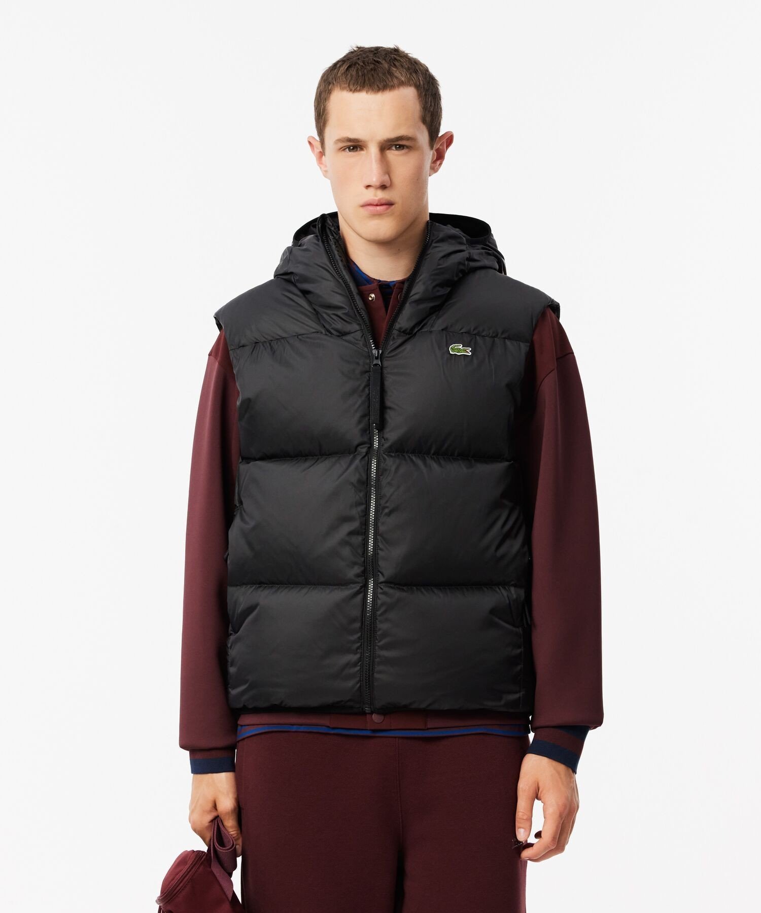 LACOSTE｜撥水 バックステッチダウンベスト / スタンドジップダウン