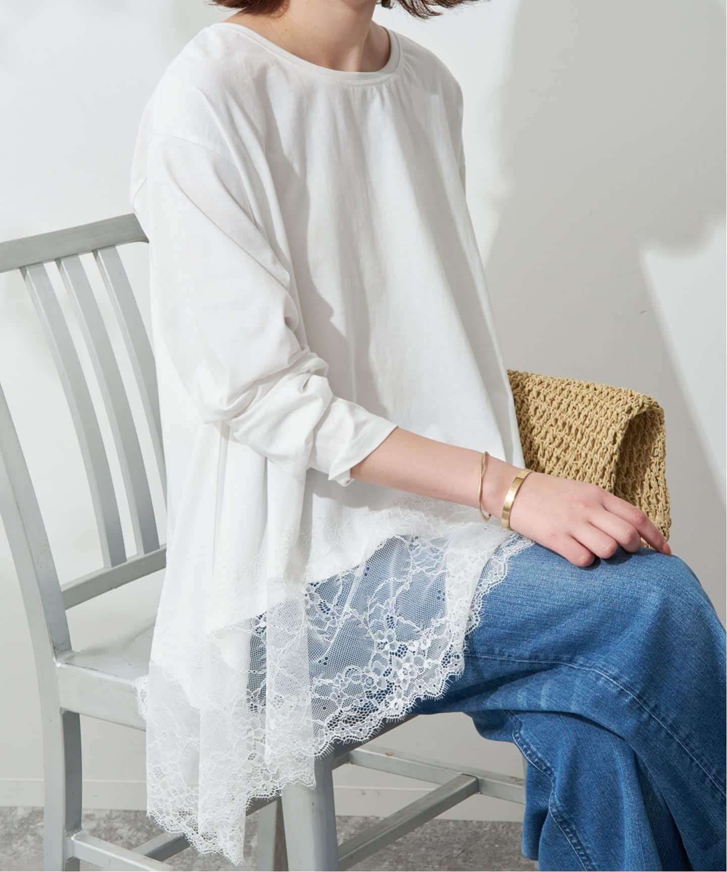 SLOBE IENA｜《WEB限定/追加6予約》レースコンビカットソー | Rakuten
