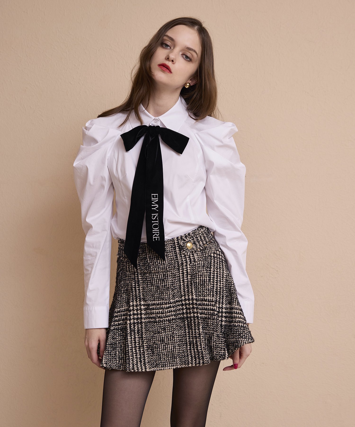 EIMY ISTOIRE｜ベルベットリボンロゴシャツ | Rakuten Fashion(楽天