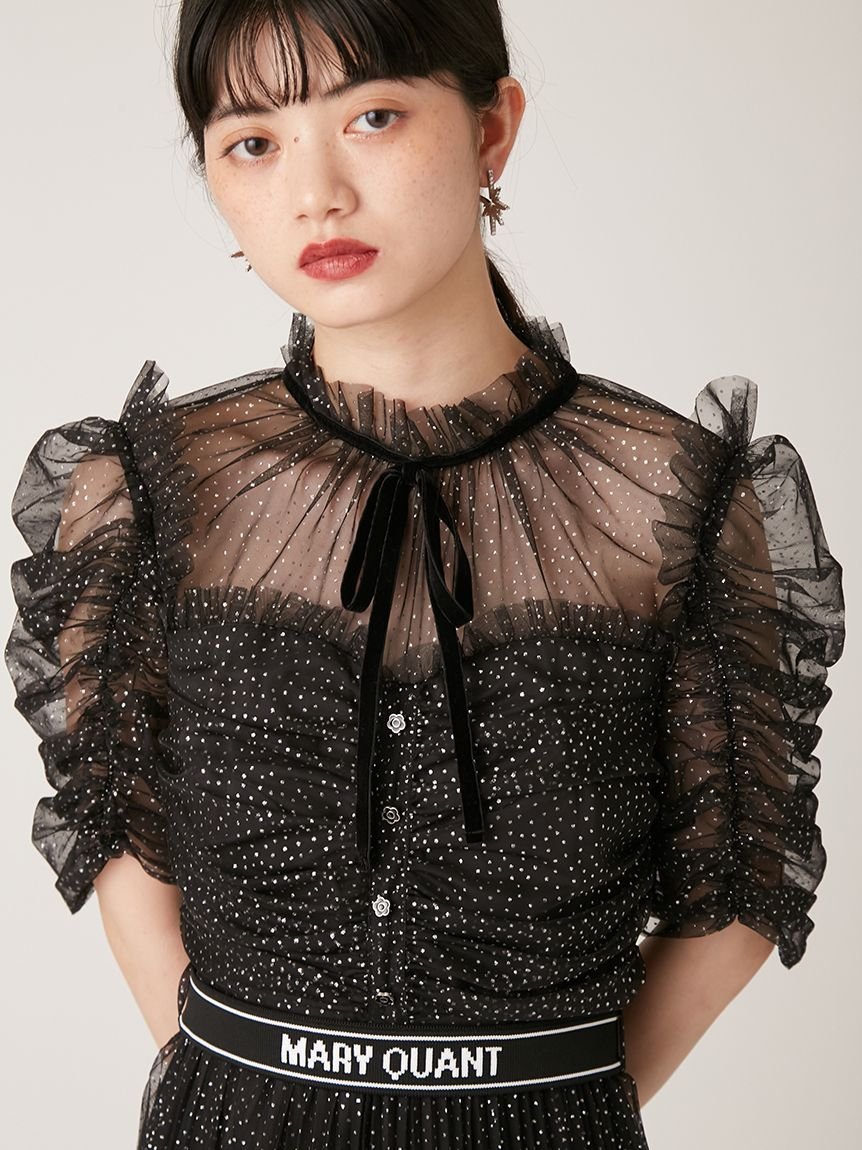 LILY BROWN｜【LILY BROWN×MARY QUANT】ベルト付きドットチュール