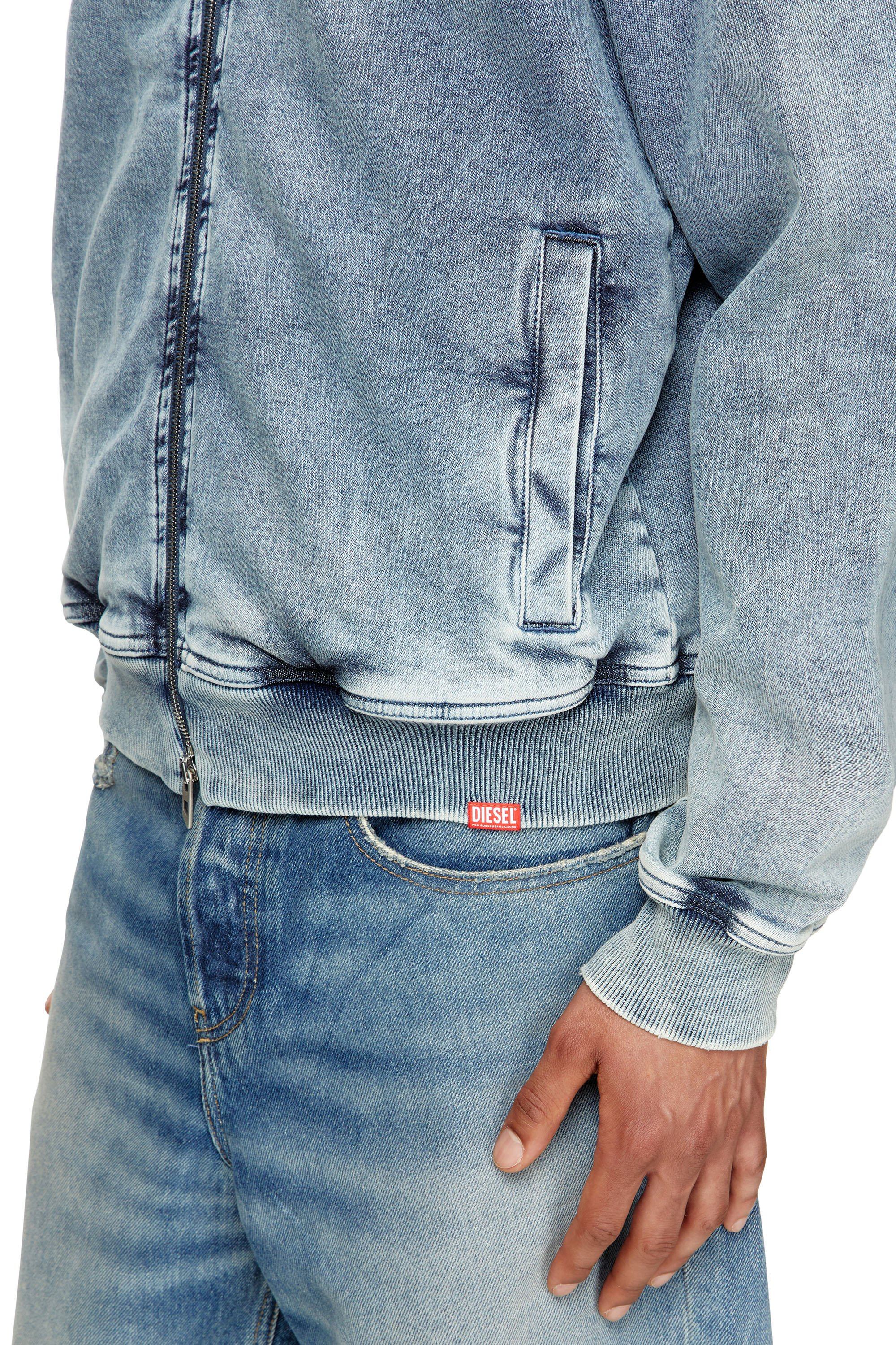DIESEL｜メンズ ジップアップスウェット トラックデニム D-BUZYE-S
