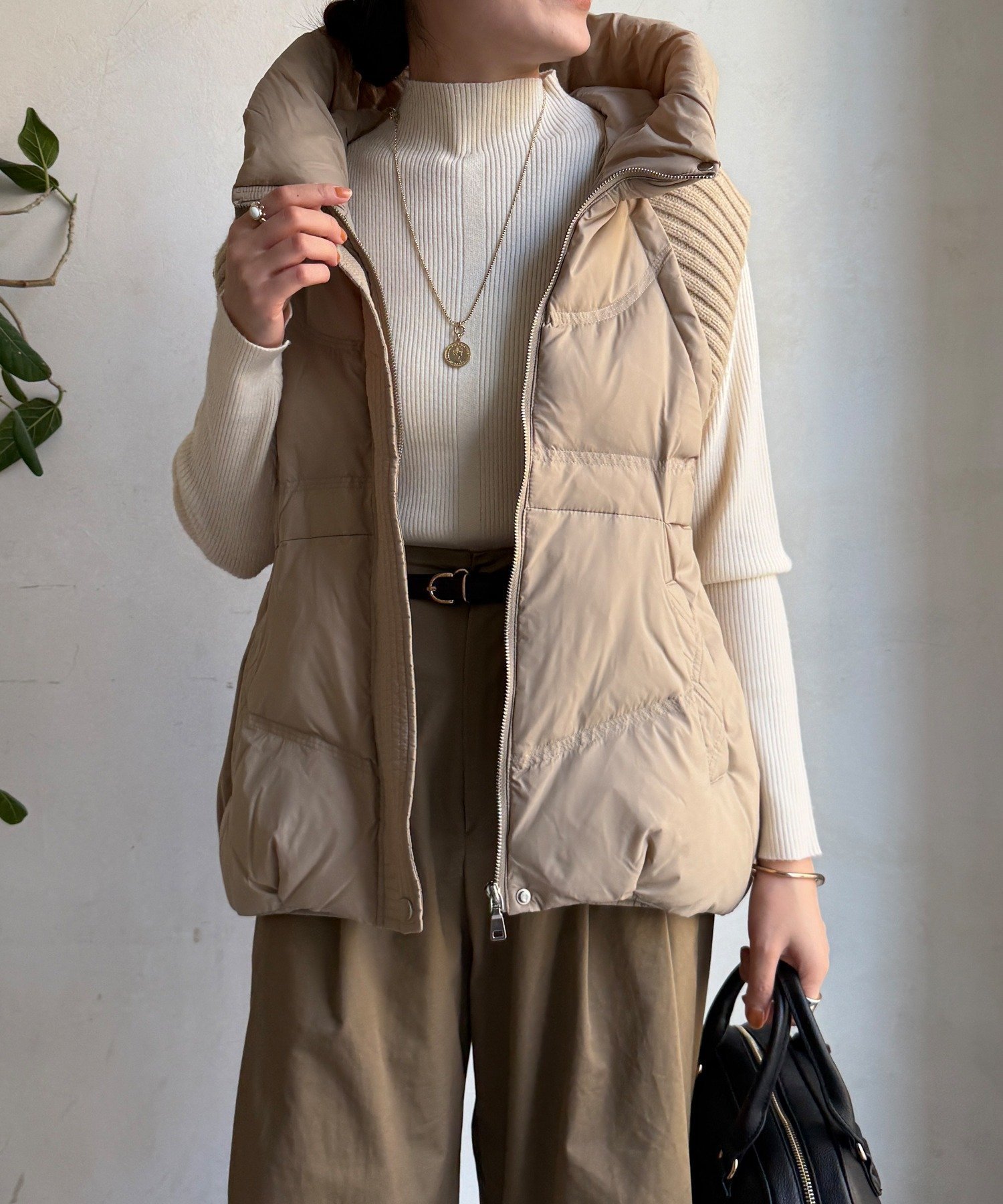 DOUDOU｜【WEB限定】ニット切替ダウンベスト | Rakuten Fashion(楽天