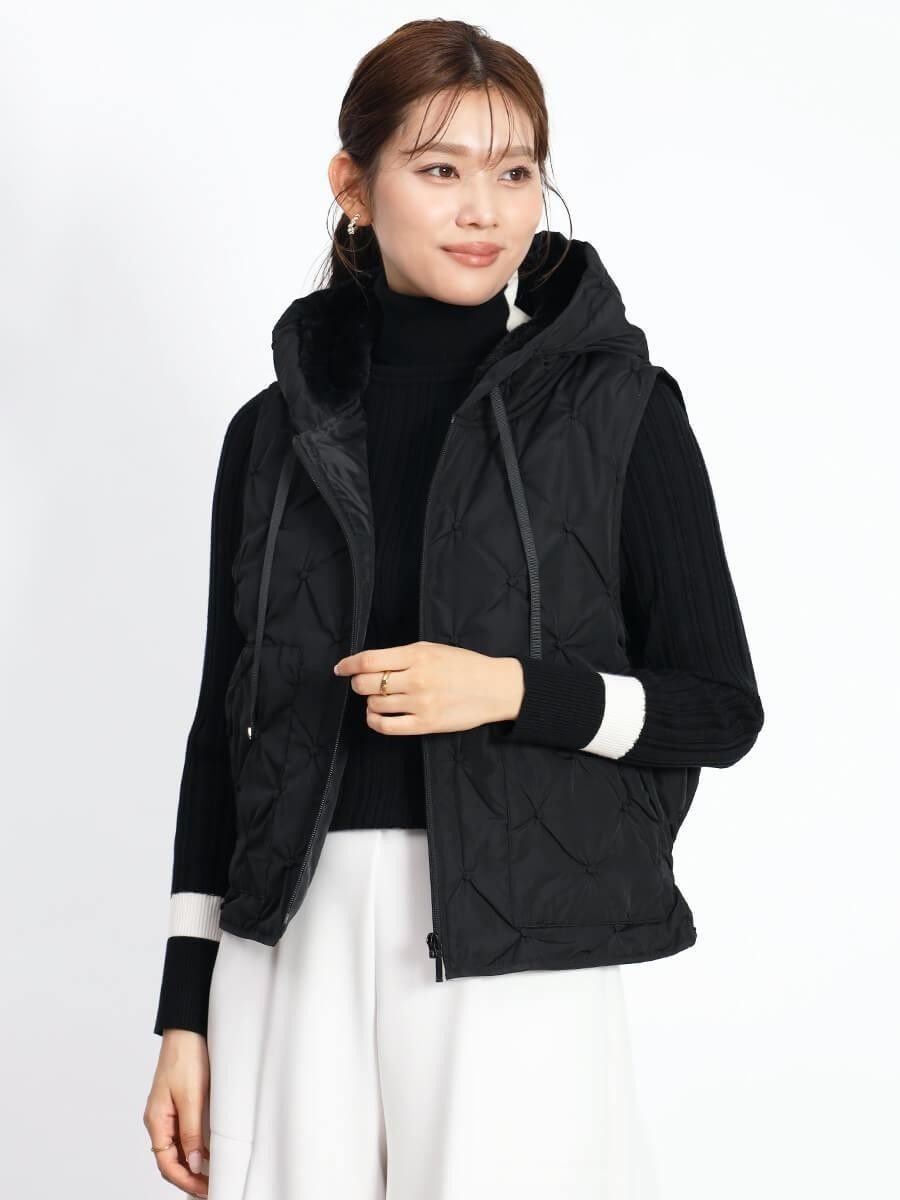 Vin｜ドットキルティングジップベスト | Rakuten Fashion(楽天