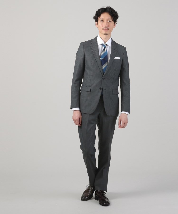 TAKEO KIKUCHI｜【ナローモデル】シャイニー ヘリンボン ストライプ
