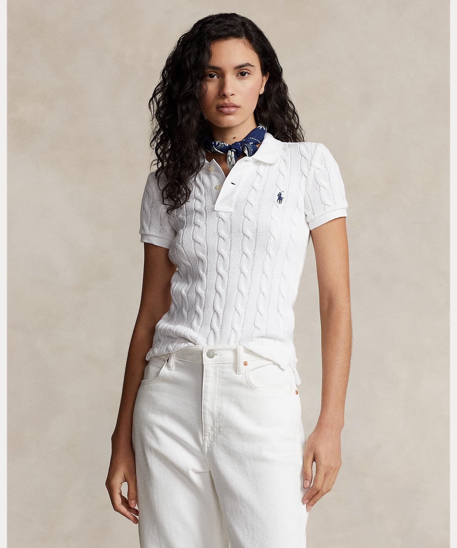 RALPH LAUREN｜ケーブルニット ポロシャツ | Rakuten Fashion(楽天