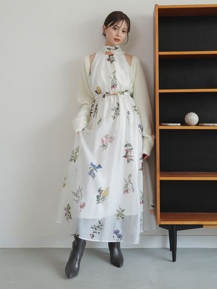SNIDEL｜Sustainableフラワーモチーフワンピース×ボレロセット