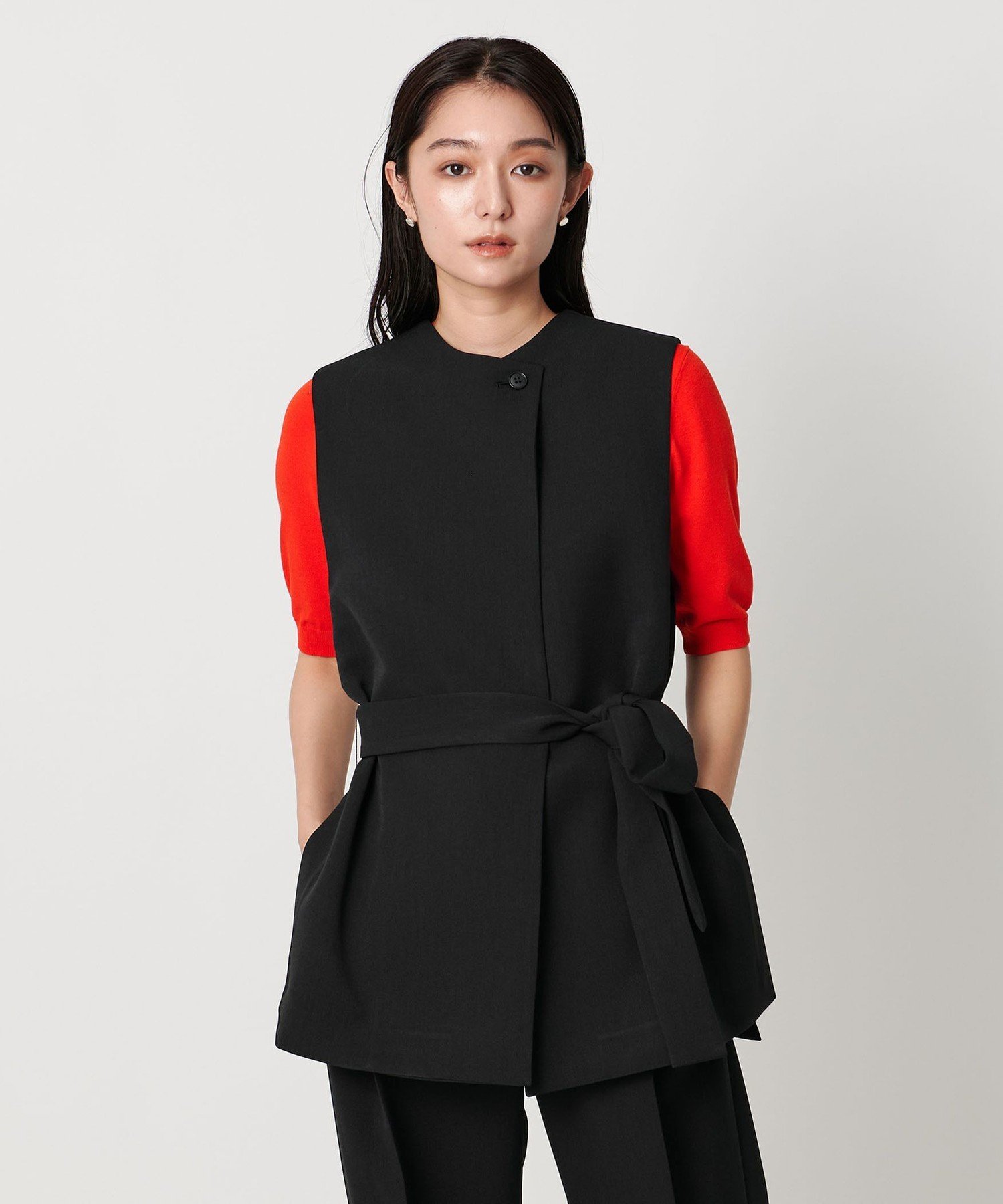 人気 2024 マルゥユナイテッドアローズ ウエストベルトジレ 黒 UNITED ARROWS｜<MARW UNITED ARROWS>ウエスト ベルト ジレ | Rakuten
