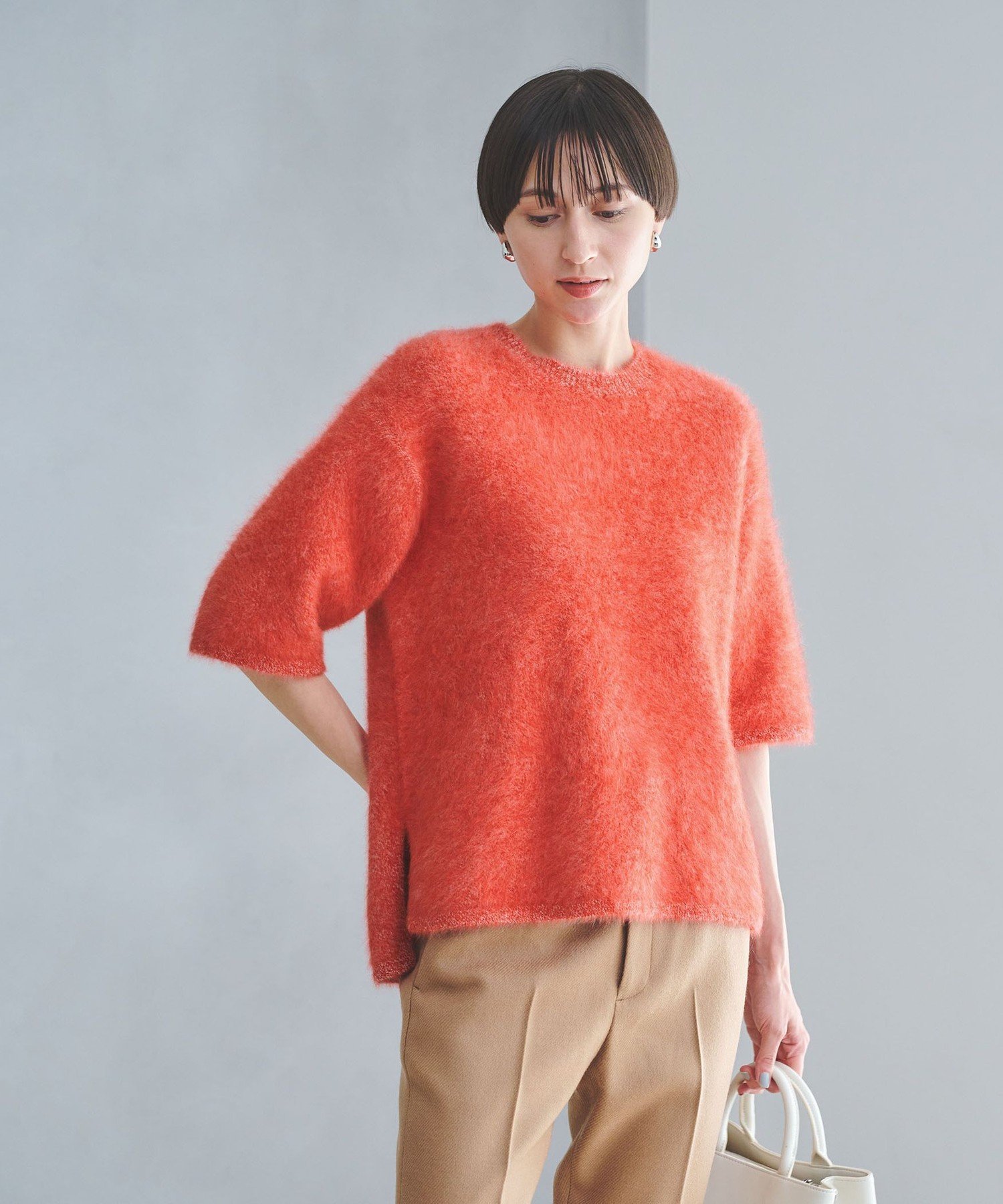 UNITED ARROWS｜フォックスカシミヤ ハーフスリーブ Tニット | Rakuten
