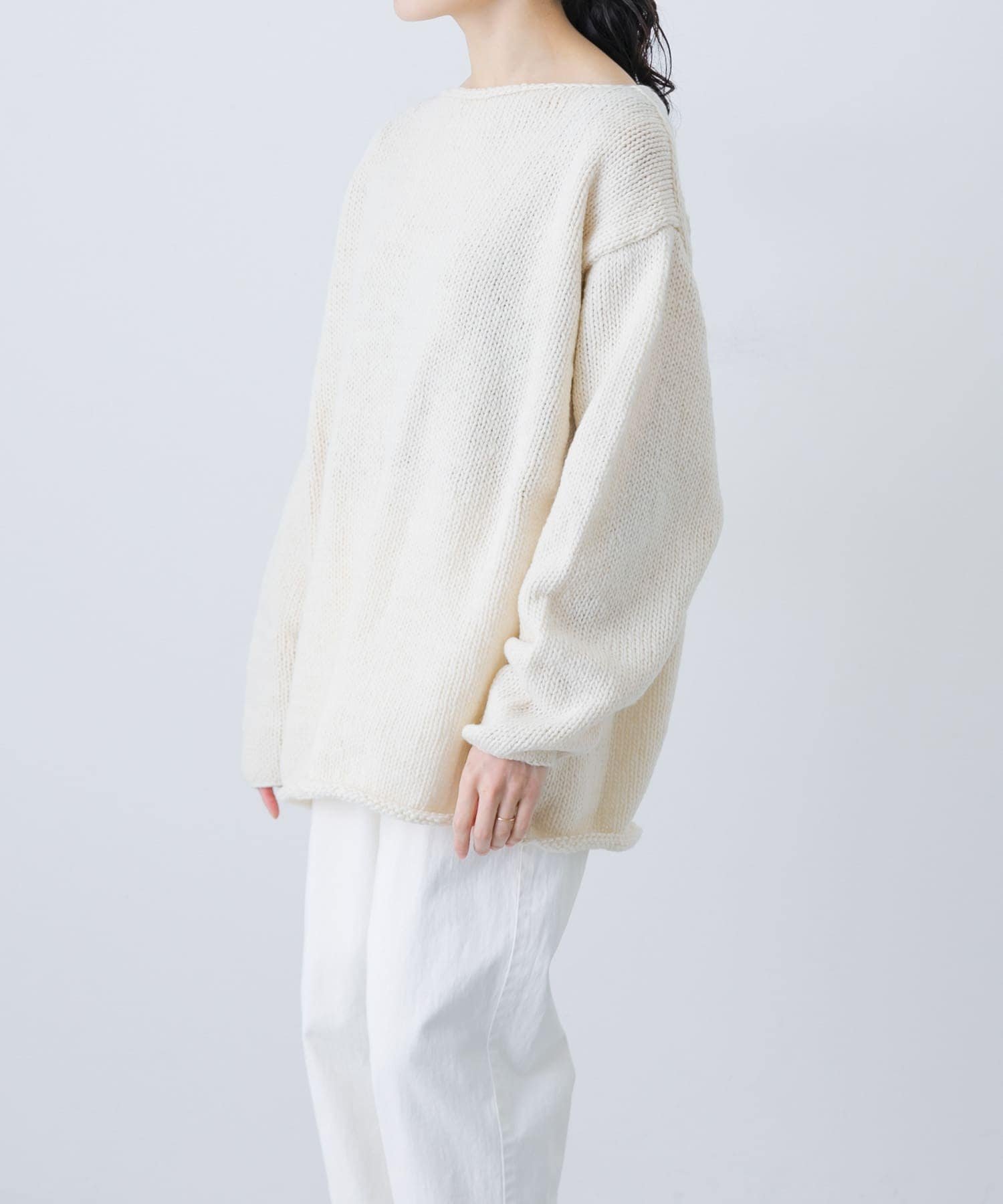 かぐれ｜『2サイズ展開』ペルーボートネックニット | Rakuten Fashion