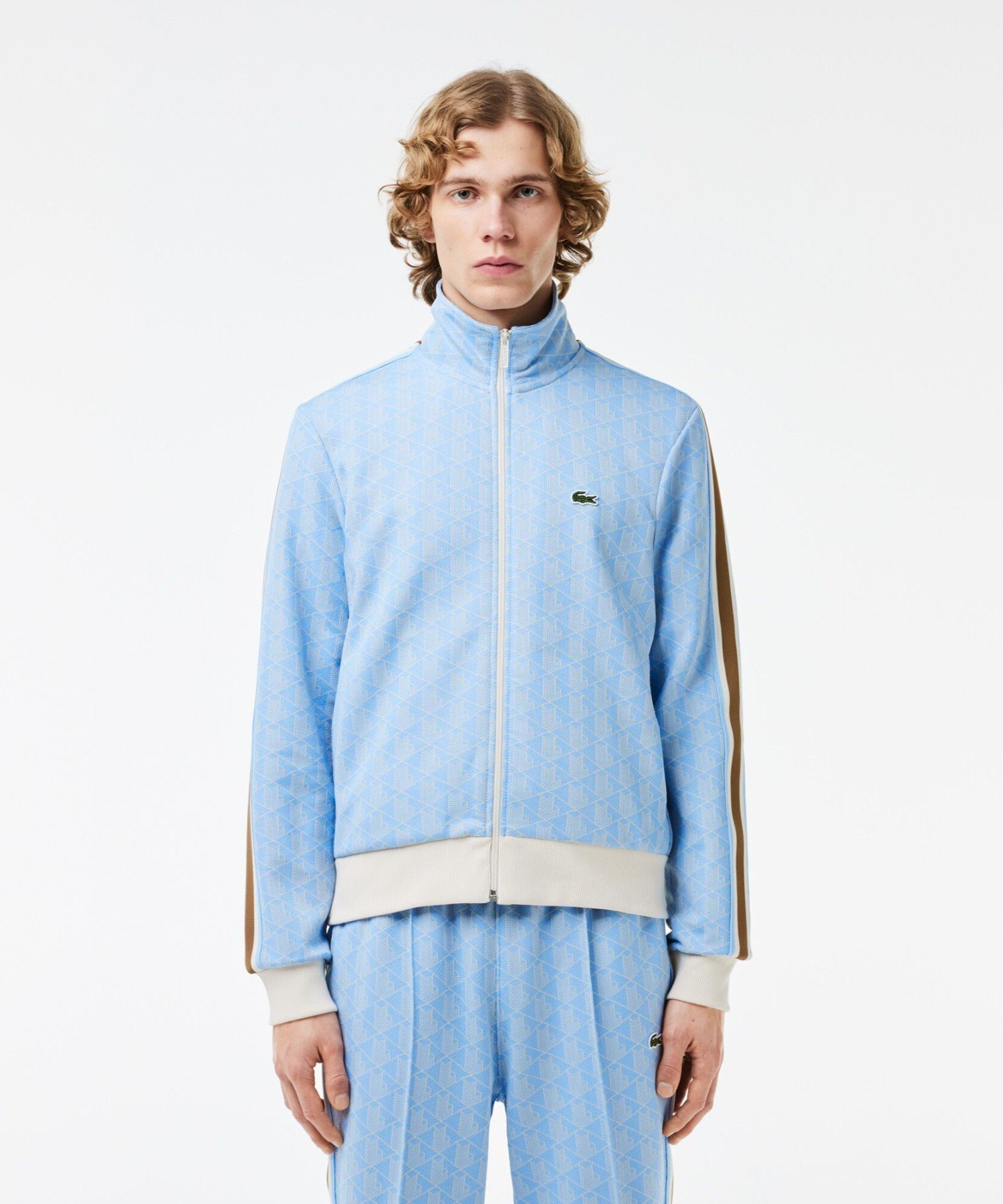 LACOSTE｜モノグラムジャカードトラックジャケット 【セットアップ対応