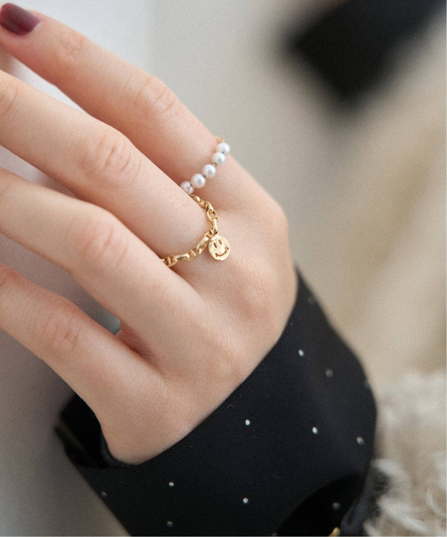 IENA｜《WEB限定/追加予約》GIGI/ジジ 別注 SMILE CHAIN RING EX