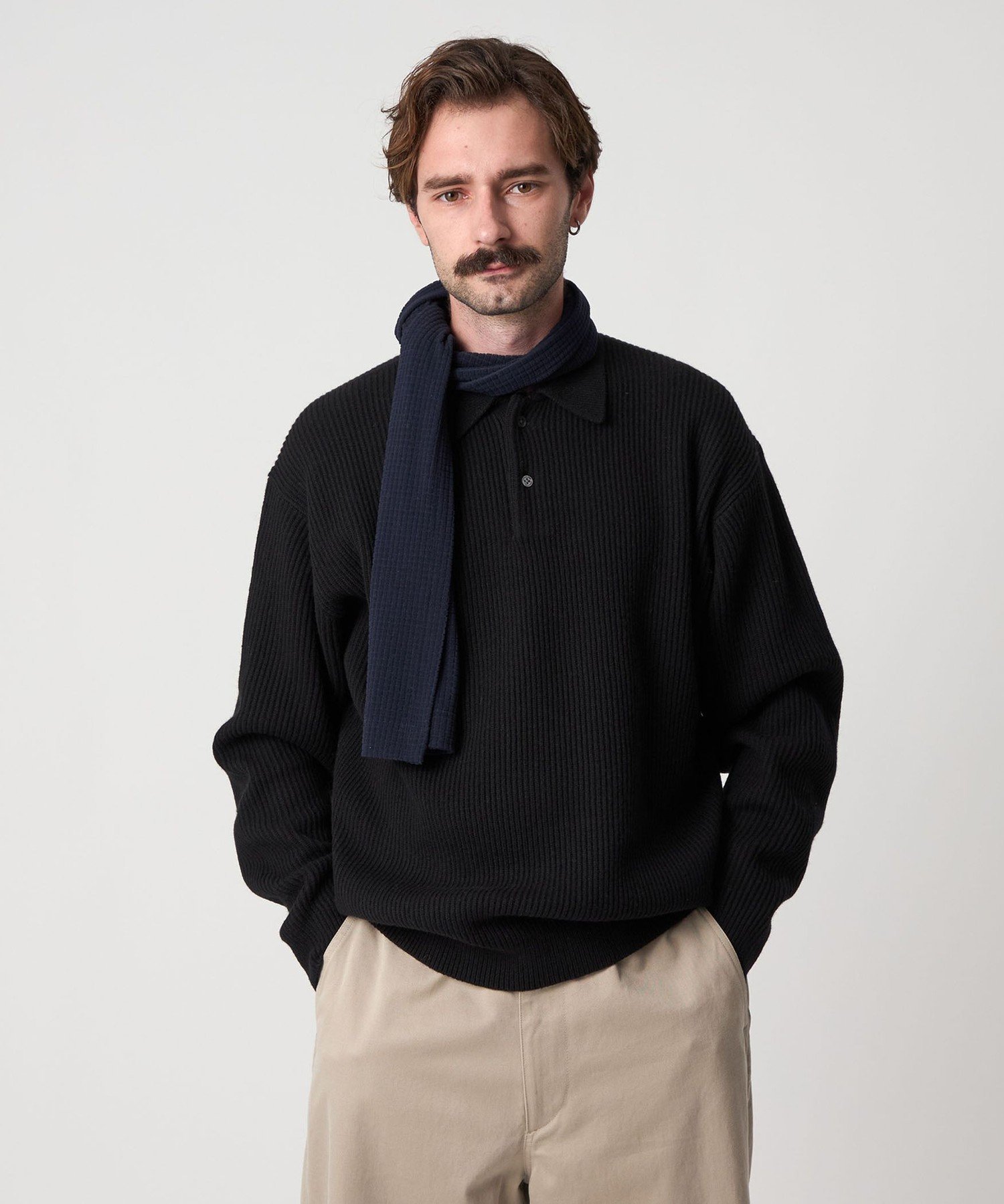 steven alan オーストラリアンラムズウール　ポロカラーニット 8100025F0432_m1_a031.jpg