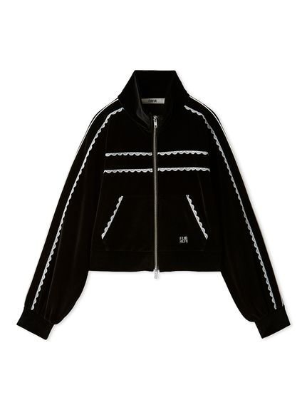 FURFUR｜サイドレースベロアトラックジャケット | Rakuten Fashion