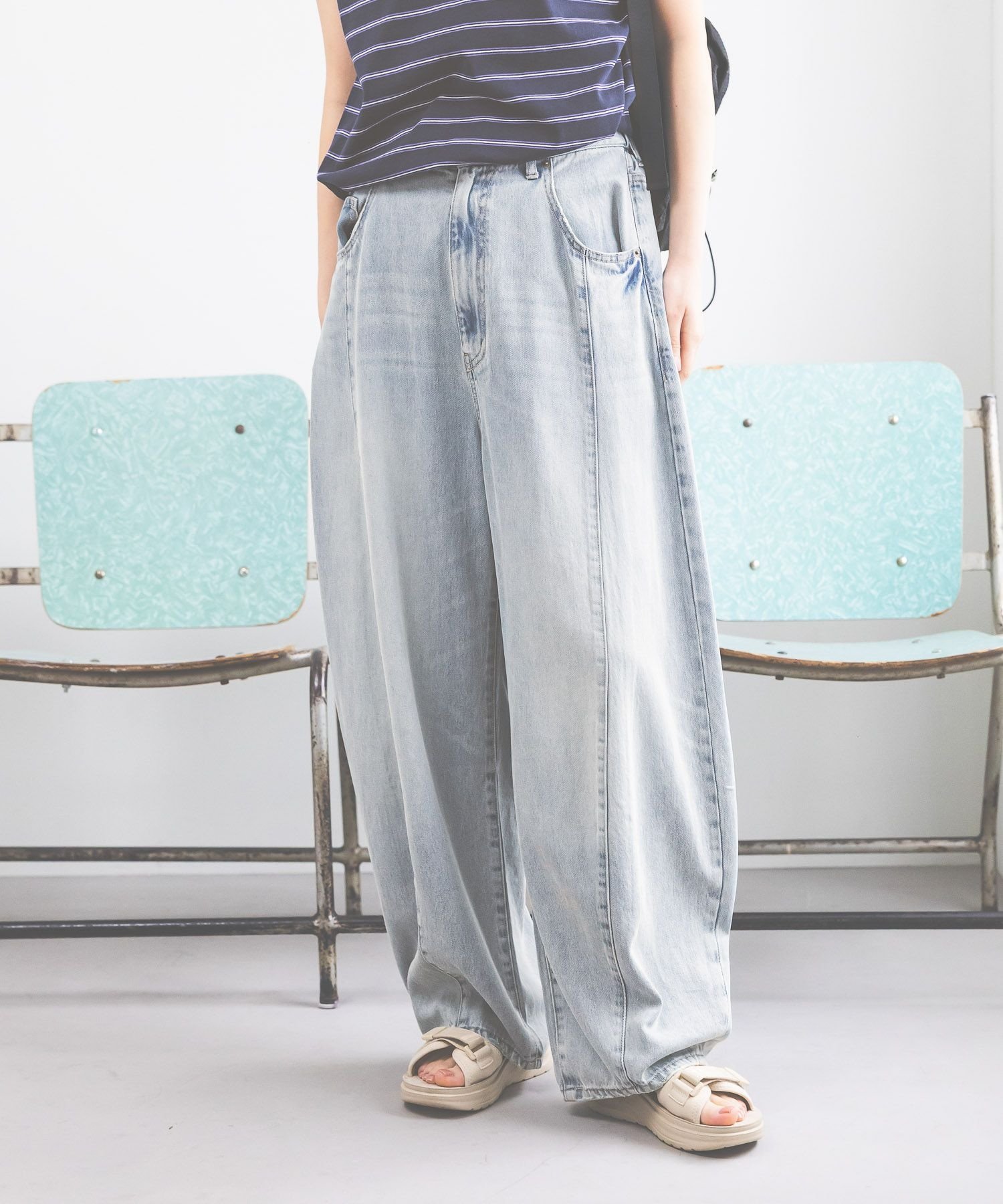 niko and ｜[NKJ 2026SS] 3Dドロップデニムパンツ | Rakuten