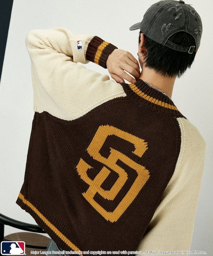 FREAK'S STORE｜別注 MLB ZIP KNIT CARDIGAN/ジップニットカーディガン
