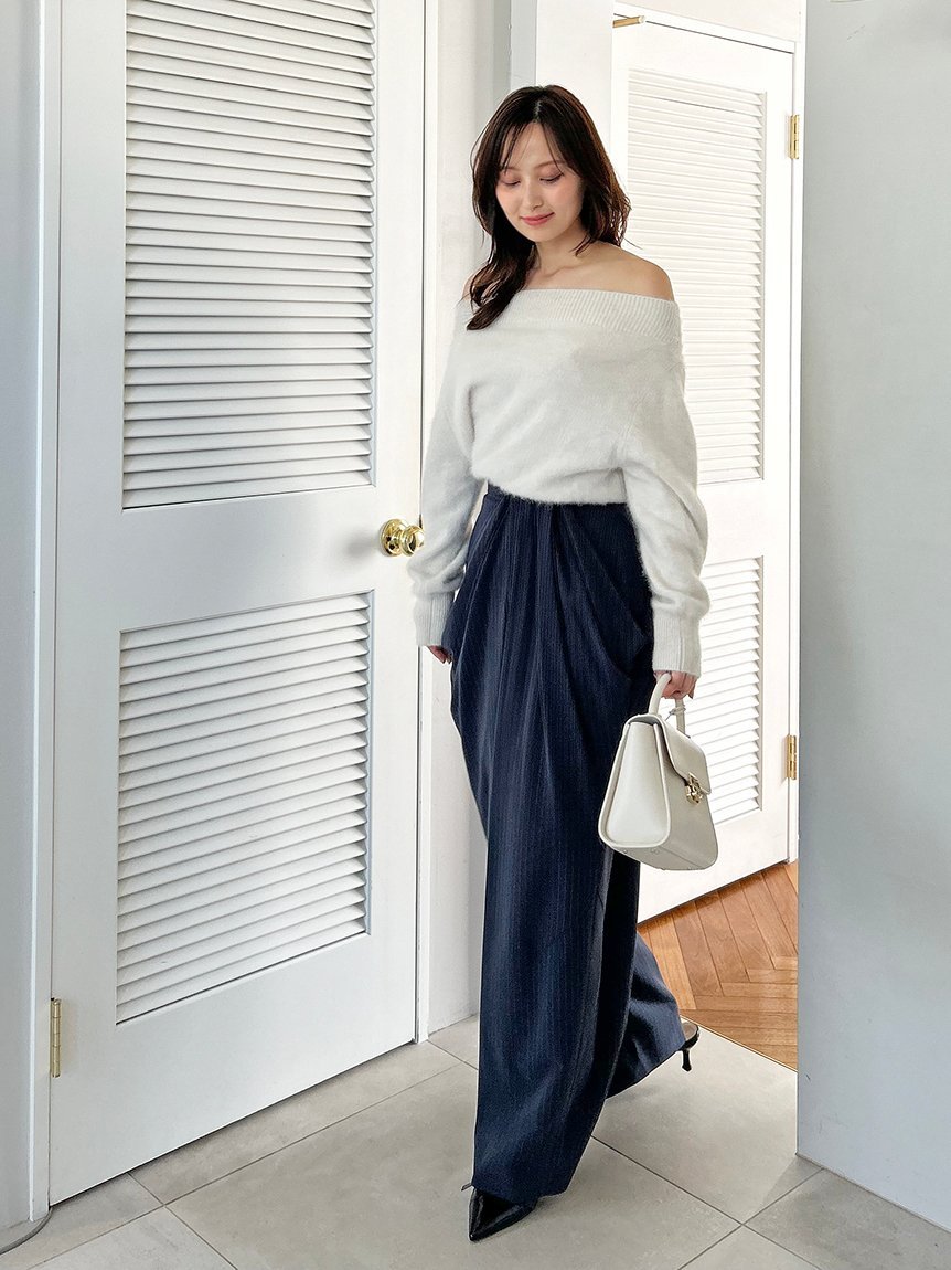 SNIDEL｜フォックスアルパカオフショルプルオーバー | Rakuten Fashion