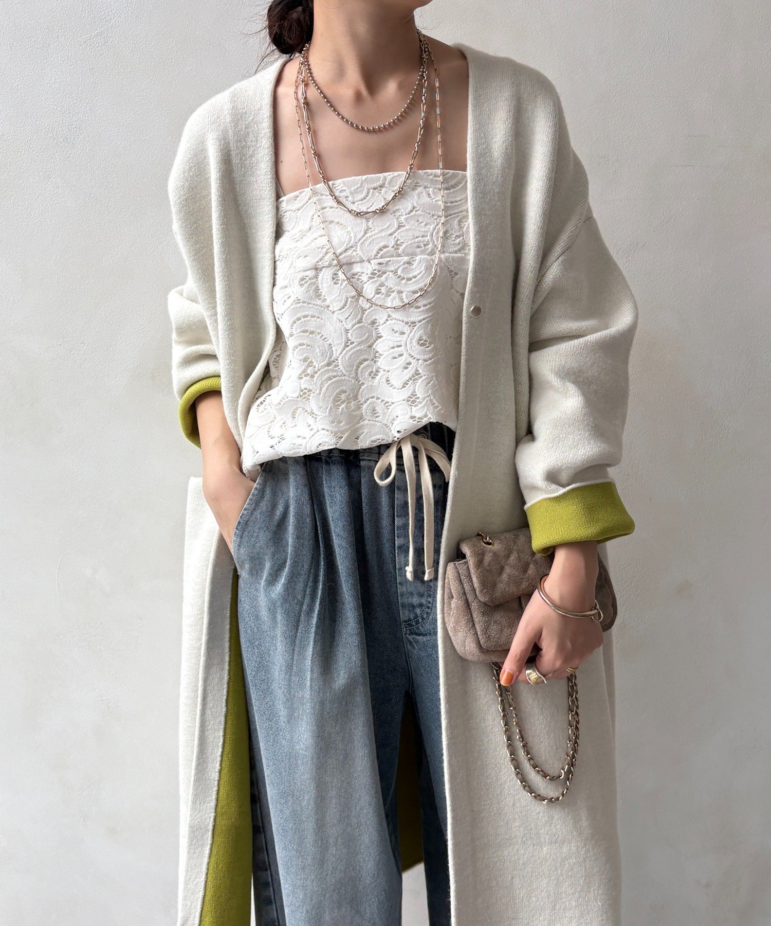 DOUDOU｜ダブルフェイスニットガウン | Rakuten Fashion(楽天