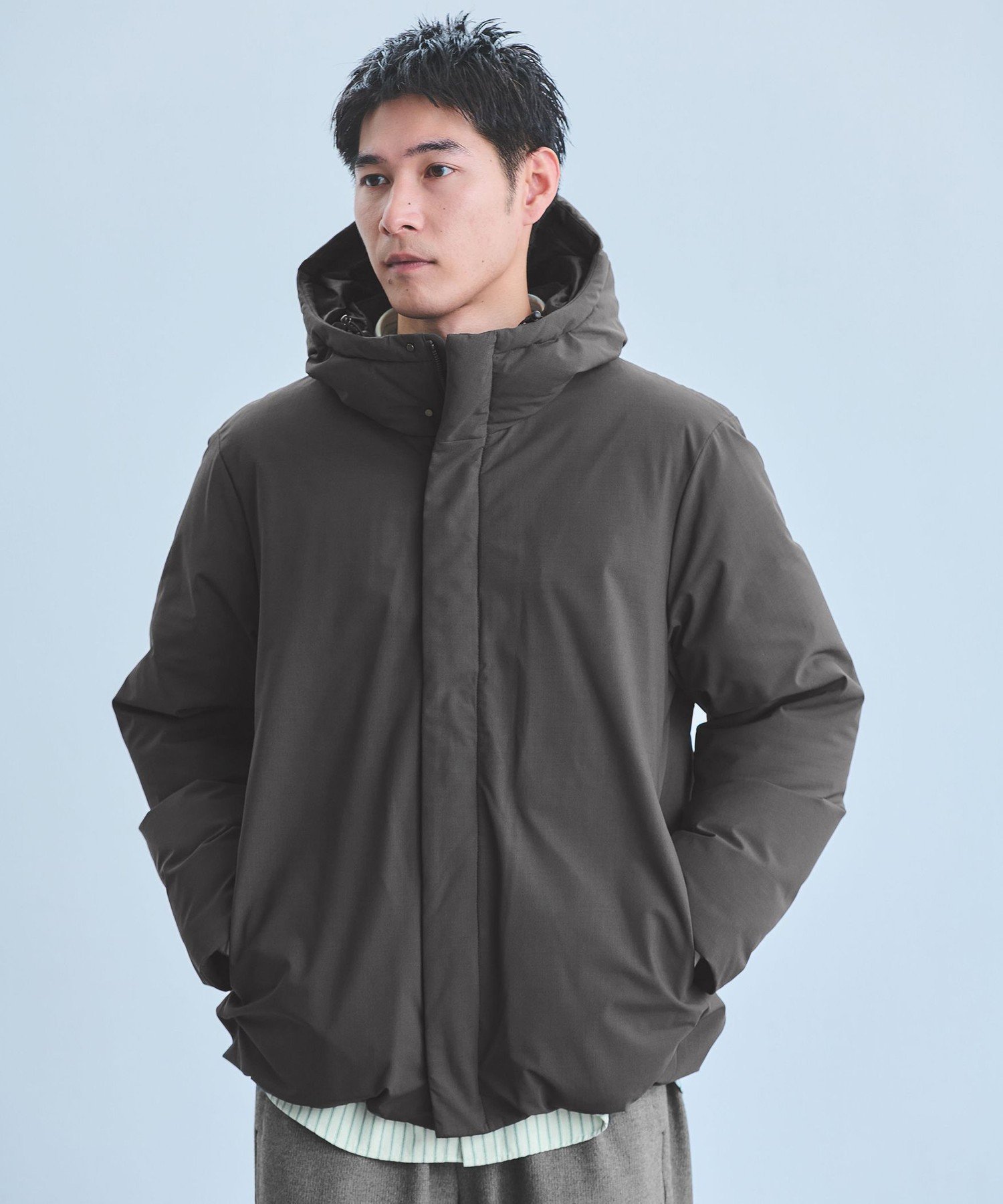 UNITED ARROWS green label relaxing｜T/W フード ダウン ブルゾン