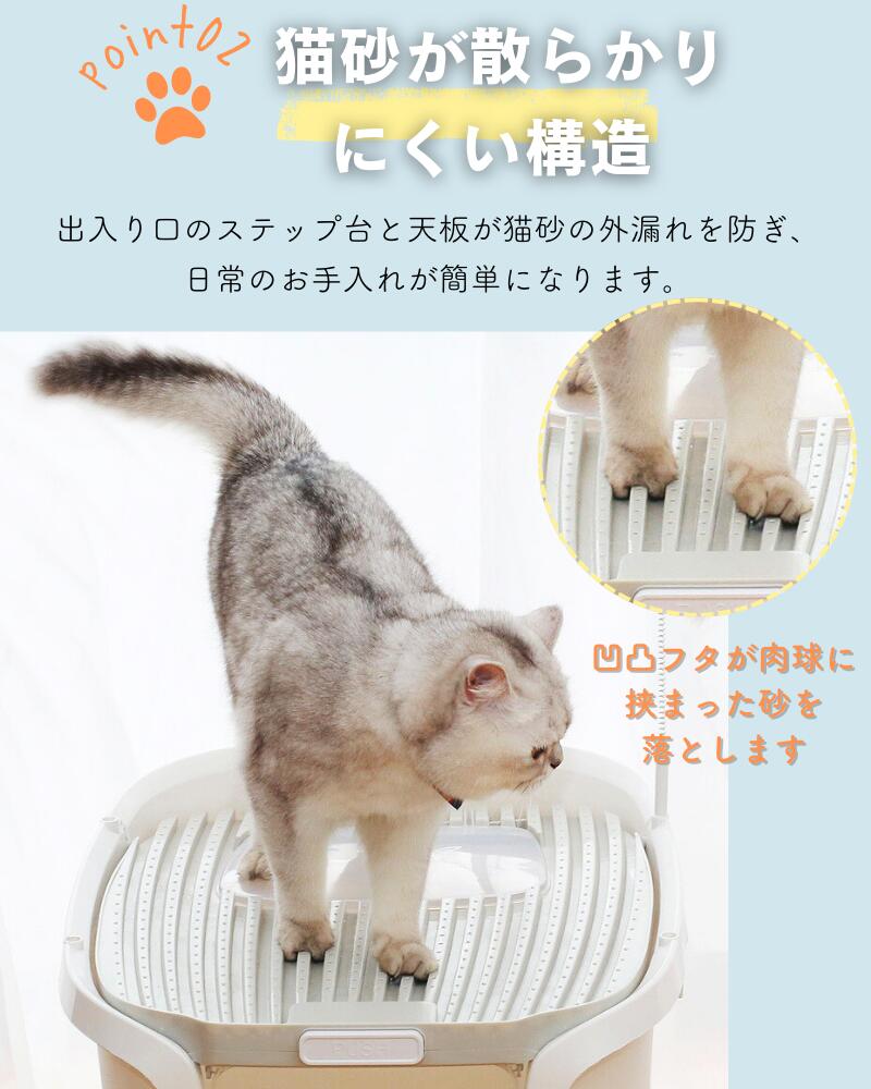 楽天市場】猫トイレ ツードア猫トイレ 飛び散らない フルカバー 大きめ