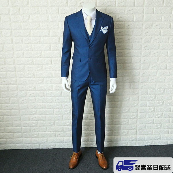 楽天市場】【翌営業日発送】春夏秋 メンズスーツ スリム スリーピース
