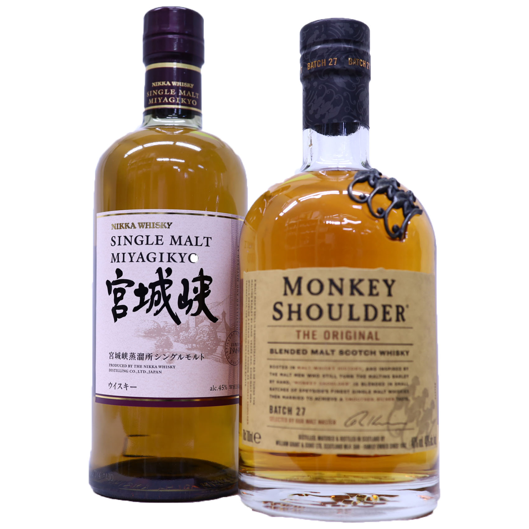 楽天市場】ウイスキー飲み比べ2本セット シングルモルト宮城峡 45度