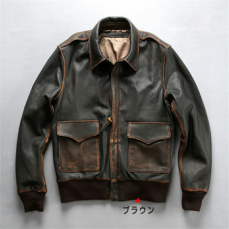 楽天市場】本革ジャケット メンズ レザーフライトジャケット トップ
