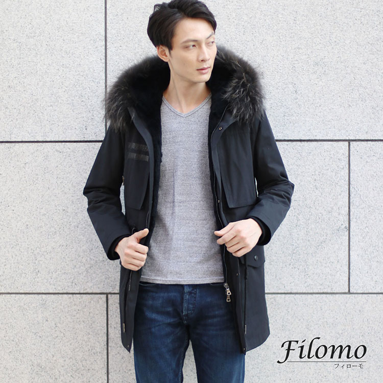 楽天市場】【4h限定20%off】モッズコート メンズ ロング ファー フード