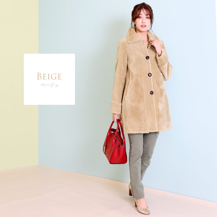 楽天市場】【4h限定20%off】ウール ムートン コート レディース
