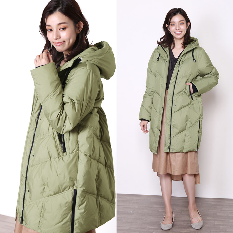 楽天市場】【10%offクーポン】ダウンコート レディース ミドル丈