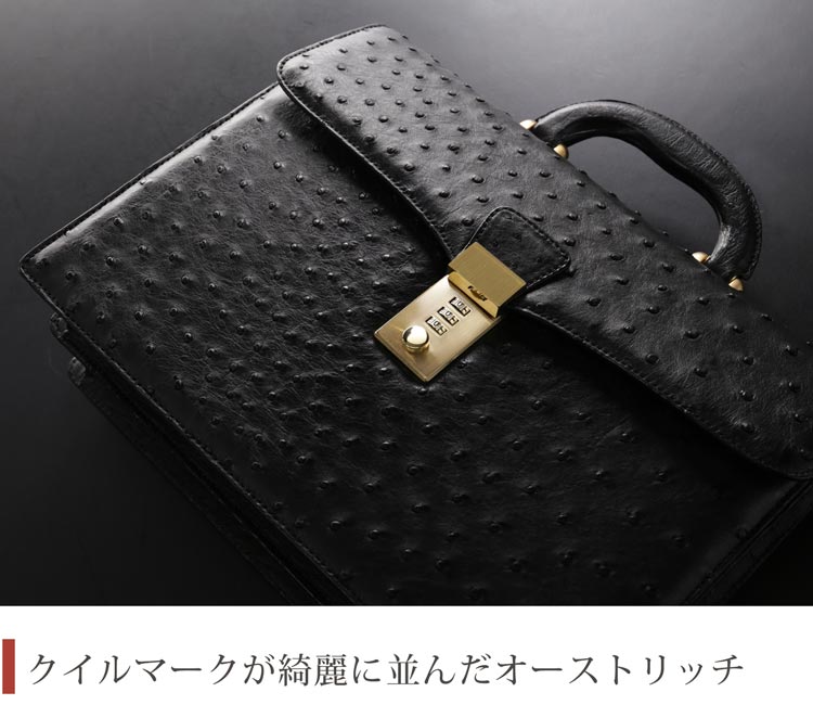 楽天市場】オーストリッチ メンズ バッグ 32cm ダイヤルロック フル