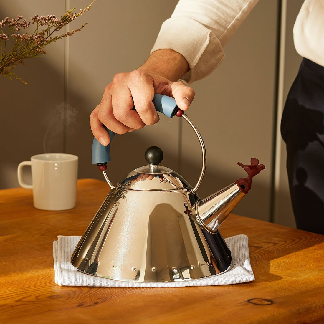 楽天市場】ALESSI BIRD KETTLE 9093 LIGHT BLUE アレッシ バードケトル