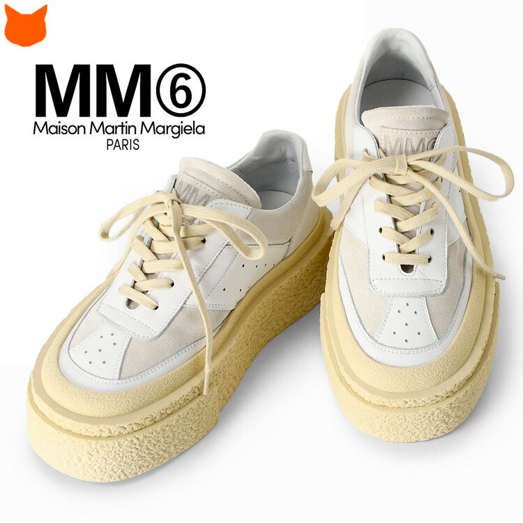 楽天市場】【日本未発売】 メゾン マルジェラ スニーカー mm6 白 厚底