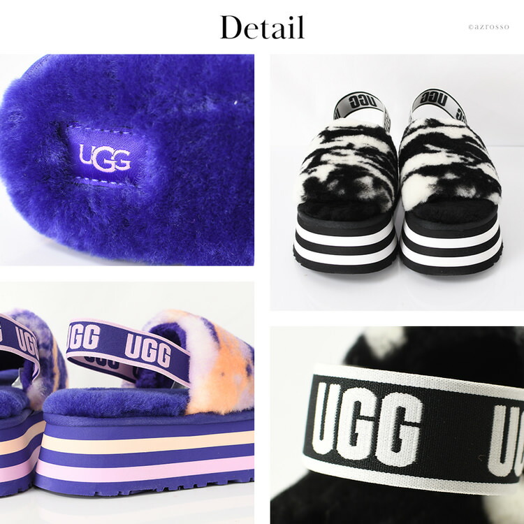 楽天市場】UGG サンダル 厚底 ファー おしゃれ 疲れない 歩きやすい