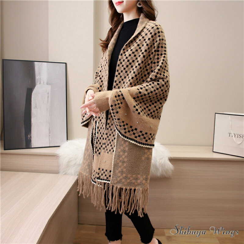 ATTACHMENT ストールカーディガン KHAKI サイズ3 フランネラーナ