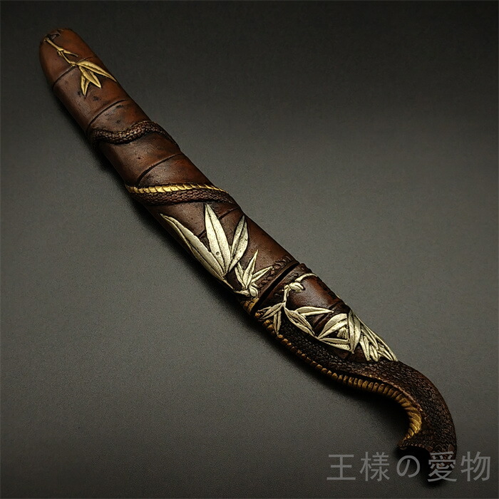 楽天市場】銅製刀装具 短刀拵 柄鞘一式 王蛇の図 絵金銀 金工品 細工