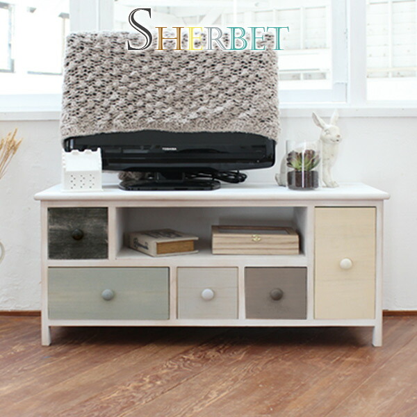 楽天市場】グレイッシュカラーテレビ台幅84cm【sherbet】シャーベット