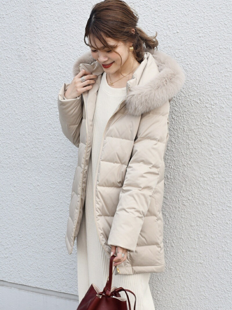 楽天市場】【SALE／30%OFF】ファーフードミドルダウン SHIPS WOMEN