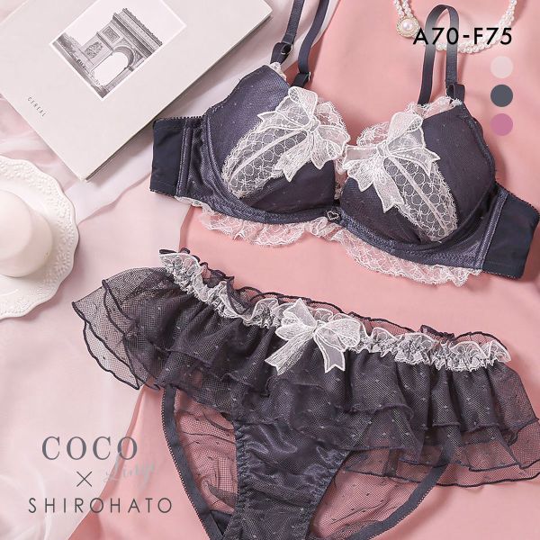 楽天市場】30％OFF ココランジェ ガーリードットリボン ブラジャー