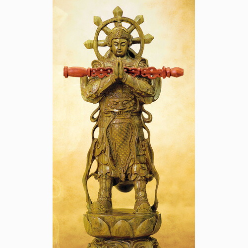 楽天市場】緑檀 『 韋駄天 』 仏像 彫刻 一木彫り花梨 工芸美術師
