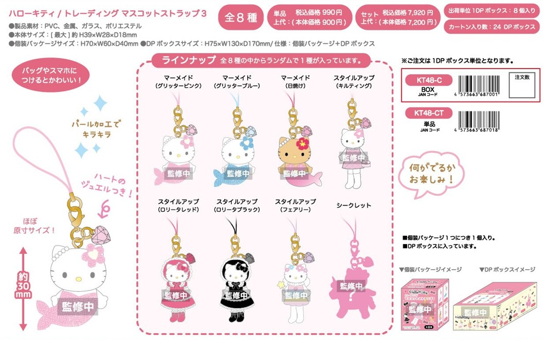 Hello kitty(ハローキティ) 根付け ストラップ他(平成キティ)64個