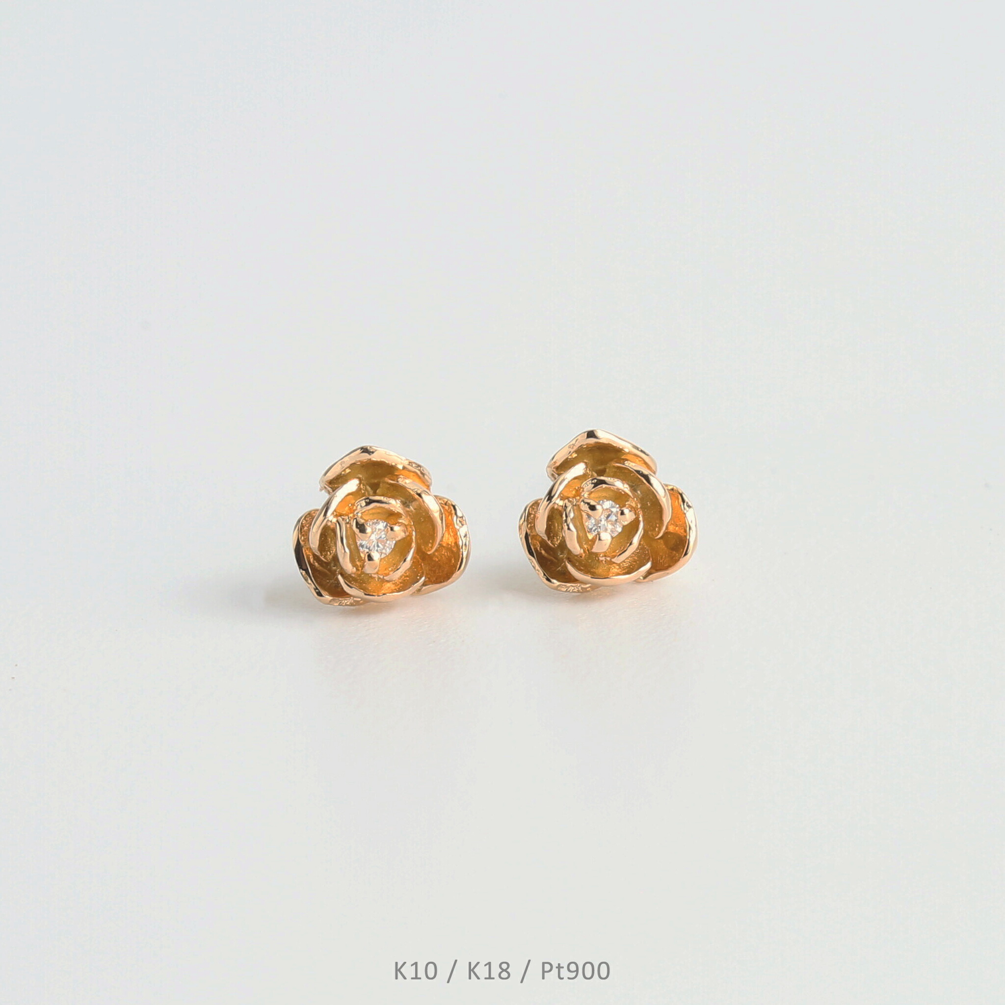 楽天市場】【Rose Pierce】 K10/K18/Pt900 薔薇 モチーフ 一粒